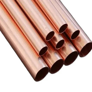 Tubo de cobre recto personalizado OEM para la industria de la decoración con servicios de soldadura de corte por flexión - Product Image 1