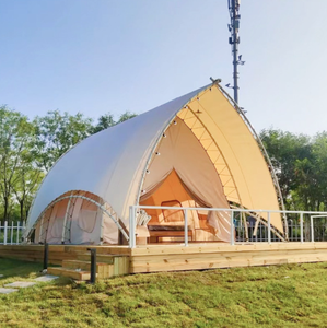 Tente de glamping de luxe imperméable pour hôtel, tente de safari triangulaire, tente de camping, tente de voile, tente extérieure imperméable, tente familiale - Product Image 4