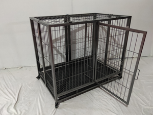 Kandang anjing tabung logam tugas berat portabel kandang anjing besar dapat dilipat dengan pemisah - Product Image 2