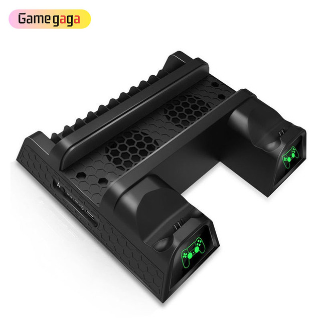 TP4-1785 Other Game Accessories Multi Vertical Cooling Stand for PS4 Console with LED Indicator Charging Dock12PCS Games Storage