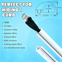Ocultador de cable de pared, cubierta de cable autoadhesivo para cables, cubierta de cable flexible, alcantarilla de cable para gestión de cables