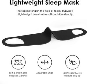 Zero Pressure Sleep <strong>Mask</strong> Lightweight Breathable Block-out <strong>Eye</strong> <strong>Mask</strong> for Sleeping with Ear Hanging Elastic Strap for <strong>Men</strong> Women - Product Image 4