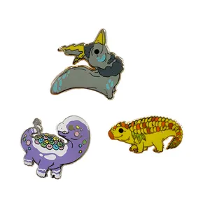 Factory Custom High Quality Metal Lapel Pins Manufacturer Design Cute Animal Hard Enamel Pins With Card