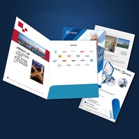 Logotipo personalizado impresión A4 carpeta de archivos, carpeta de presentación, carpeta de papel