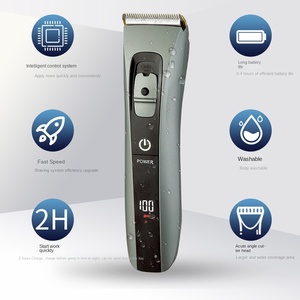 Tondeuse à cheveux professionnelle pour hommes, réglage de la longueur réglable, têtes de lame en céramique remplaçables, tondeuse à barbe, USB, usage domestique, IPX6 - Product Image 3