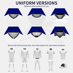 Jersey Sepak Bola Tim Klub Profesional Bahan Bernapas Ukuran Besar Lengan Pendek Grosir Setelan Olahraga dengan Logo dan Nomor untuk Pria - Product Image 5