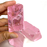 Starsgem zircon cubique rugueux rose et blanc couleur non coupée synthétique cz pierre précieuse en vrac