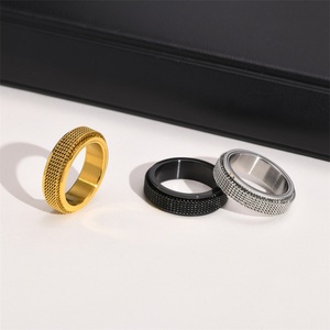 Good Quality Tungsten Steel <b>Ring</b> Stainless Steel Rotating <b>Rings</b> <b>for</b> <b>Mens</b> - Product Image 5