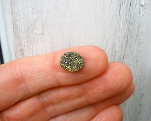 12 cuartos de cuarzo místico ovalado de 10 mm para manualidades, joyería suelta, coleccionismo de gemas y regalos - Product Image 3