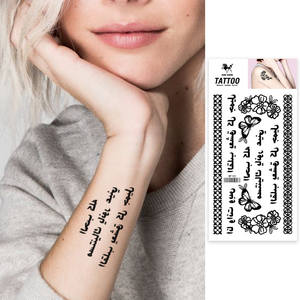 Venta caliente Queen Crown Designs Tatuajes temporales Impermeable Body Arts Idiomas Tatuaje Pegatinas - Product Image 2