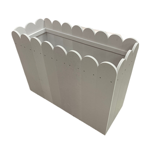 Caja de maceta de PVC Rectangular blanca personalizable para interior y exterior para patio de flores, <span class=keywords><strong>terraza</strong></span>, jardín, adecuada con flores artificiales - Product Image 5