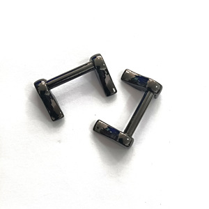 Cierre de arco oblicuo para bolsos, hebilla metálica de color gris plomizo y oro claro para bolsos y accesorios, alta calidad - Product Image 1