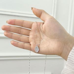Dylam Charm Dainty Jewelry S925 Silver Christmas Xmas Gifts <b>Chain</b> 5A Zirconia Octagram Tag Pendant Necklaces for Gifts - Product Image 5