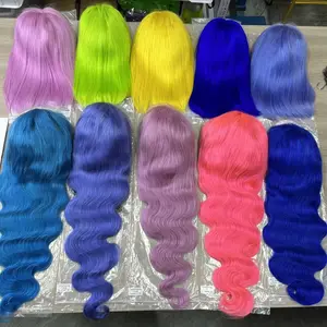 Goodluck Top Sale Hd Transparent Lace Color Wig 100% Human Hair Hd Lace Frontal Wig 150% 180% 220% 250% Density Lace Front Wig