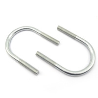 Boulon en U carré en acier inoxydable galvanisé à chaud de grade 10.9 sur mesure, collier de serrage en U pour tuyaux