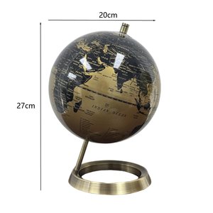 Globe terrestre moderne noir et or, rotatif à 360°, décoratif, avec base en métal, pour la décoration de bureau ou de <span class=keywords><strong>maison</strong></span>. - Product Image 2