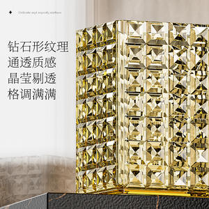 Porte-brosse à dents à motif de diamants en cristal, pour la maison, la salle de bain, organisateur de maquillage, Tube de rangement, tasse en verre transparent - Product Image 4