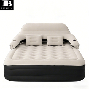 Materasso Gonfiabile Rialzato Queen Size 16 Pollici con Testiera, Letto <span class=keywords><strong>Matrimoniale</strong></span> Portatile per Casa, Esterni e Campeggio - Product Image 6