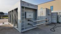 Conteneur de refroidissement hydroélectrique 20 pieds en aluminium pour climats chauds, système de refroidissement intelligent 1,2 MW, supporte 210 unités de serveurs de données hydroélectriques