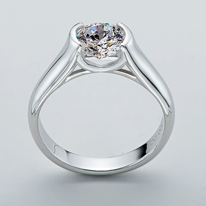 Bague de Fiançailles et Alliance Unisexe en Argent Sterling 925 avec Diamant Naturel et Moissanite, 8mm, pour Dropshipping - Product Image 1