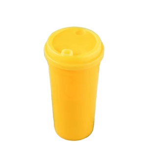 Reusable PP <b>Plastic</b> Cup With <b>Straw</b> And Splash Proof Lid 16oz Colorful Travel Tumbler For Beverages Eco Friendly Food Grade - Product Image 1