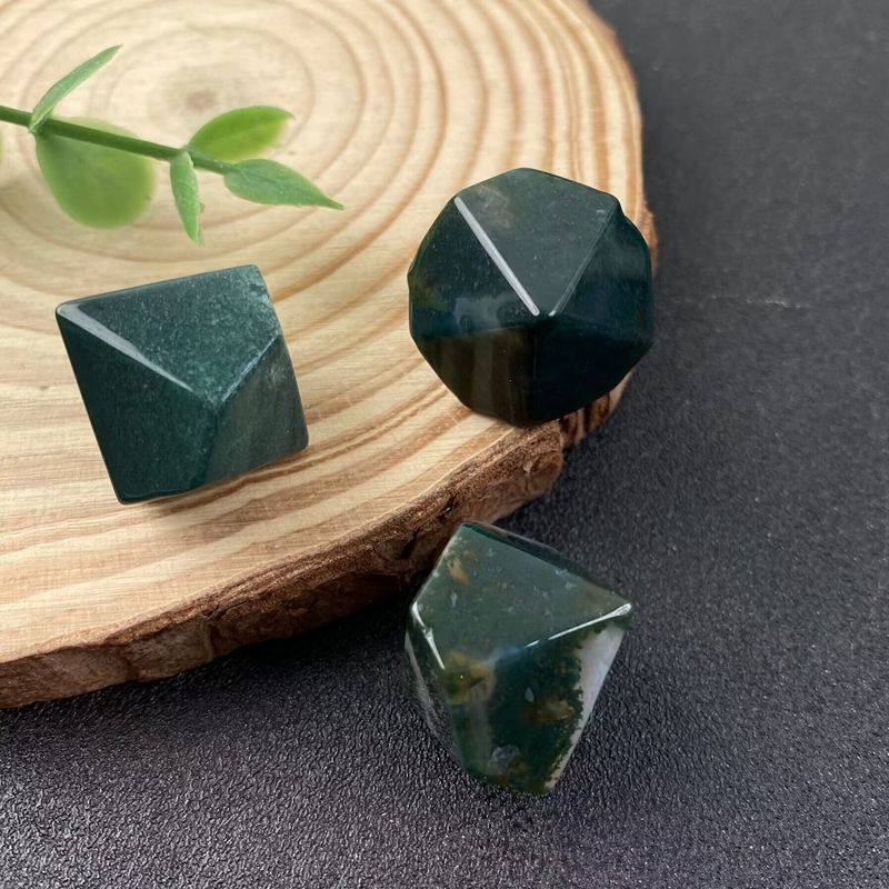 moss agate dice
