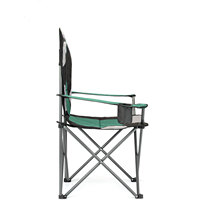 Chaise de camping pliable légère et robuste en métal avec accoudoirs et siège rembourré, confortable pour la pêche et la salle de sport