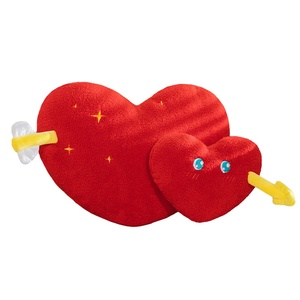 Cuscino d'amore a forma di cuore peluche per la casa di nozze o il letto morbido cuscino decorativo regalo con imbottitura in cotone PP - Product Image 1
