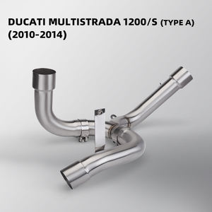 Pour Ducati Multistrada 1200 S 2010-2017 tuyau d'échappement <span class=keywords><strong>moto</strong></span> moyen lien tuyau en acier inoxydable <span class=keywords><strong>ligne</strong></span> de course - Product Image 3