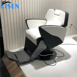 KISEN White Barber Chair Beauty Salon Furniture Barber Chair Modern Shampoo Chairs Set Hair Salon Furniture Synthetic Leather - Product Image 3