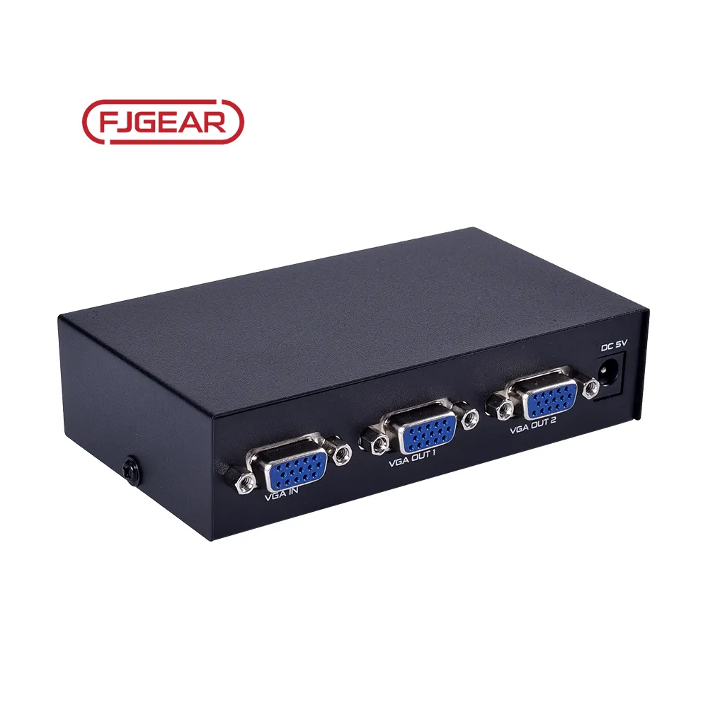 FJ-2002 FJGEAR VGA splitter 2 cổng 1 trong 2 ra công nghệ độ nét cao bandwith 200MHz plug and play