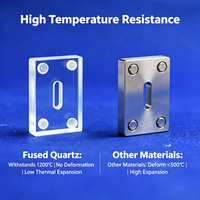 Plaque microfluidique en silice fondue de haute pureté, quartz poli, SiO2, résistante aux hautes températures, pour laboratoire de semi-conducteurs et de biochimie