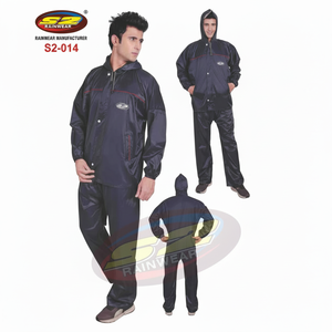 S2 Premium Quality PU Rainsuit Una sola persona Elegante impermeable a prueba de viento Resistente al agua para viajes al aire libre Tours Estilo clásico - Product Image 1