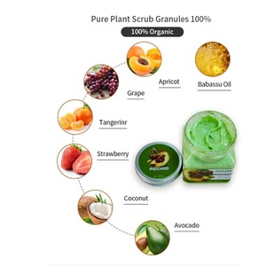 Venta al por mayor natural orgánico vegano fruta aguacate fresa hidratante exfoliante cara cuerpo Scrubs - Product Image 5