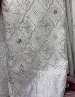 Dentelle Suisse Voile Brodé de Haute Qualité 2026, 100% Coton Autrichien, Tissu de Dentelle Africaine de Dubaï, Dentelle Sèche pour Mariage