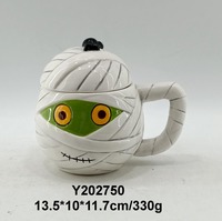 Tasse à café en céramique style amusant, pour décoration d'halloween, 6 pièces