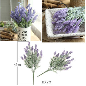 زهور اللافندر الاصطناعية عالية الجودة فرع زهور اصطناعية مزيفة لتزيين نباتات الزفاف أوراق الشجر - Product Image 4