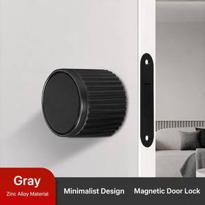Premium Zinc Alloy Ball <strong>Door</strong> <strong>Knob</strong> Silent Magnetic Lock Invisible <strong>Door</strong> Handle Set - Product Image 3