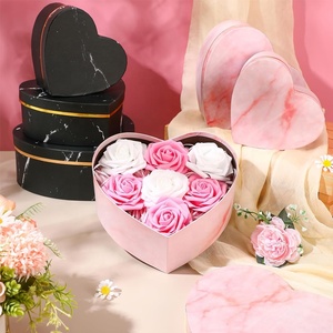 Tùy Chỉnh Hình Trái Tim Màu Hồng Sang Trọng Tông Đề Nghị Đám Cưới Hoa Bao Bì Quà Tặng Hoa Hộp Với Cửa Sổ Trong Suốt Có Nắp Đậy - Product Image 2