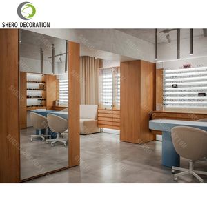 Exhibidor de Gafas de Madera de Diseño Óptico Exquisito, Vitrina de Exhibición de Gafas de Múltiples Niveles Personalizada con Iluminación - Product Image 4