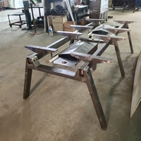 Structure de table de conférence de bureau, pieds métalliques robustes en forme de A, base de table multi-bermues pour plateau de table personnalisé
