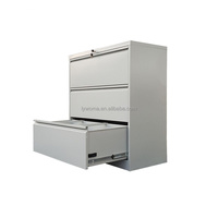 Archivador Lateral de 3 Cajones WOMA, Resistente, Metálico, para Oficina, Gabinete de Almacenamiento de Acero, Armario Lateral para Archivos