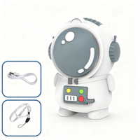 Mini ventilateur portable à deux vitesses, rechargeable par USB, sans pales, design astronaute mignon, porte-clés, produit ménager