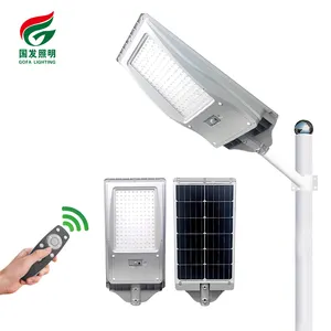 Cina Grosir Harga Outdoor Ip65 Tahan Air Tinggi Lumen Enec Remote Control Semua Dalam Satu Led Surya Lampu Jalan