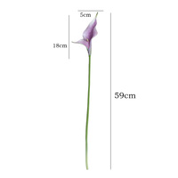 Handgefertigte Plastik-Realistische Doppelblatt-Calla-Lilie Alocasia Künstliche Blume Heimdekoration Chinesischer Stil Hochzeitsornamente