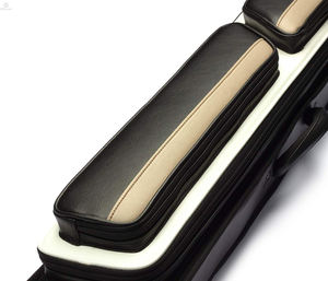 Estuche de Taco de Billar Profesional de Cuero PU de Alta Calidad con 2 Compartimentos y 5 Agujeros, Correa de Hombro Ajustable, Muestra Gratuita - Product Image 6