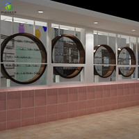 Salon de lunettes personnalisé, étagère d'exposition de 3 pièces, magasin optique, vitrine de lunettes de soleil, raccords de meubles