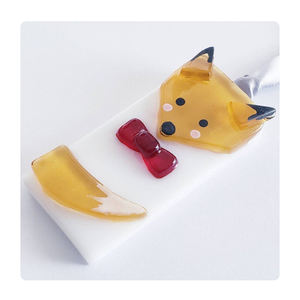 เครื่องประดับแก้วสุนัขจิ้งจอกแบบหลอมขนาด6.7x3.5ซม. ตัวจับแสงอาทิตย์ทำด้วยมือแก้วสีตกแบบสั่งทำสำหรับเป็นของขวัญคริสต์มาส - Product Image 3