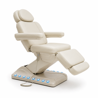 Table de soin électrique à 4 moteurs avec appui-tête réglable et base en ABS pour salon, spa, dentisterie, microblading et soins du visage