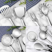 Meilleures ventes : Ensemble d'ustensiles de cuisine 8 pièces en acier inoxydable durable avec poignée en plastique, idéal pour la maison et à prix abordable